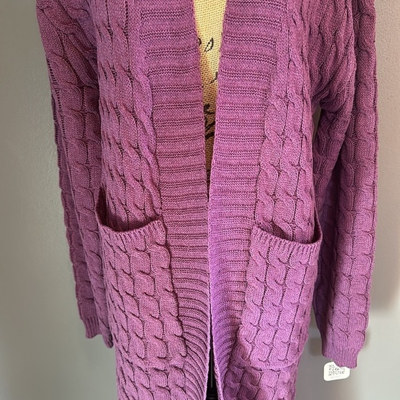 Purple full Length Cardigan NEW - Picture 5 of 9